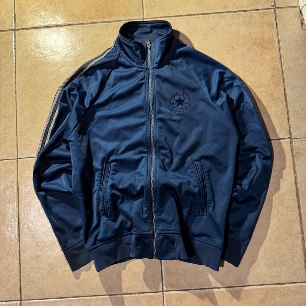 Vintage 2000s navy blue converse zip up hoodie Size M in Mens